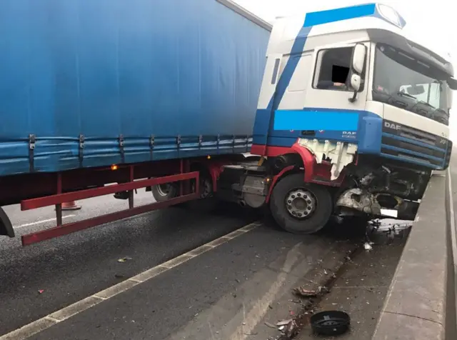 Lorry crashed