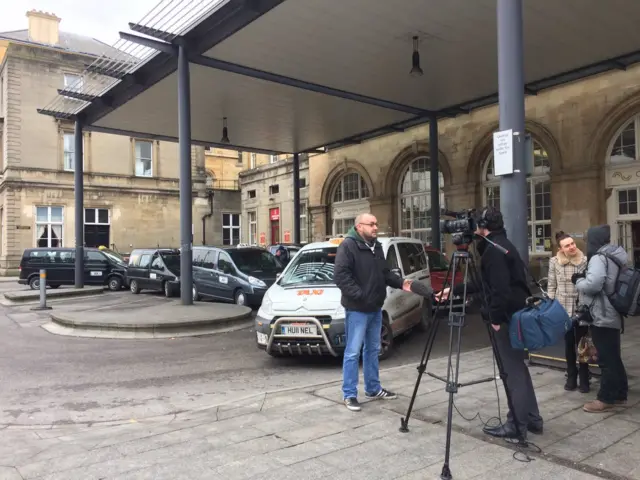 Taxi rank outside Paragon station