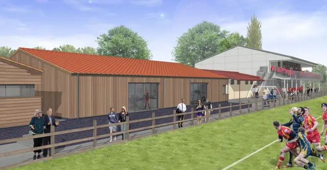 Cambridge Rugby Club artist impression