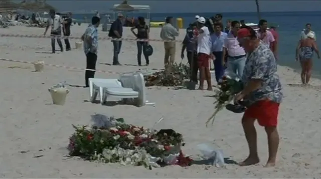 Tunisian beach after terror attack