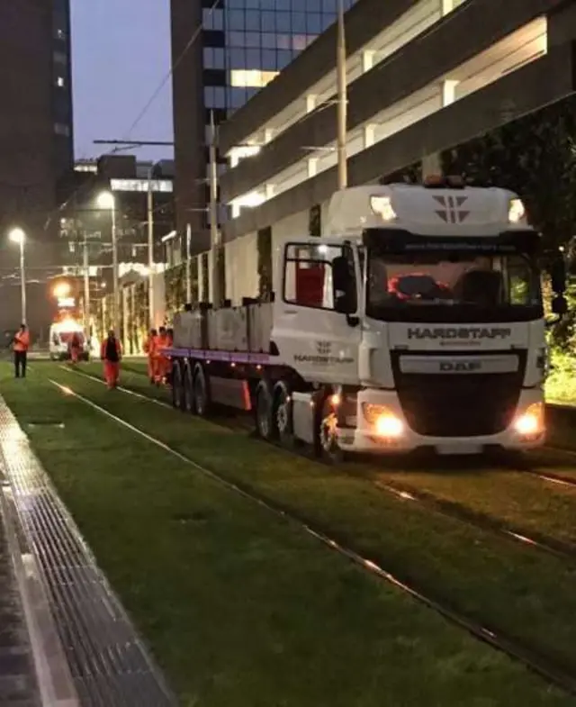 lorry stuck