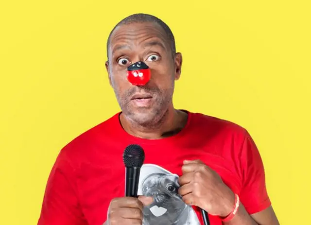 Lenny Henry with a red nose