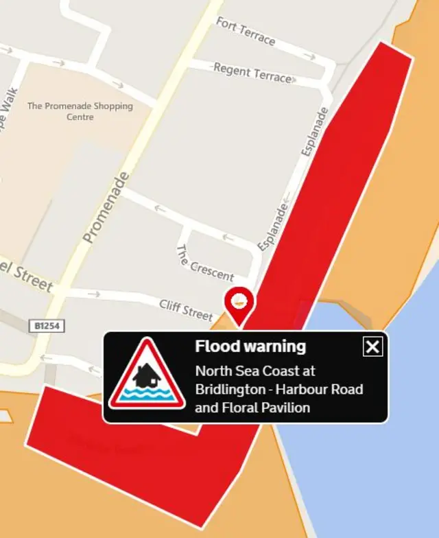 Flood warning graphic