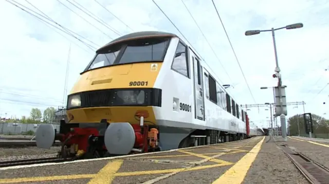 Greater Anglia train in Norwich station