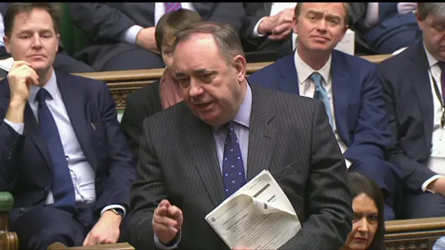 Alex Salmond speaking in the House of Commons