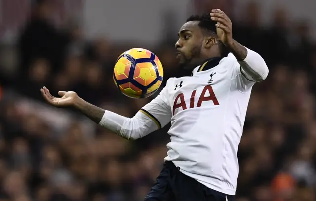 Danny Rose in action for Tottenham