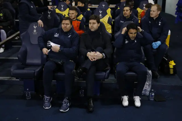 Mauricio Pochettino watches action