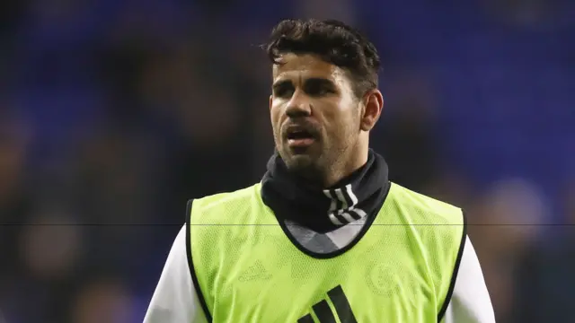 Diego Costa warms up