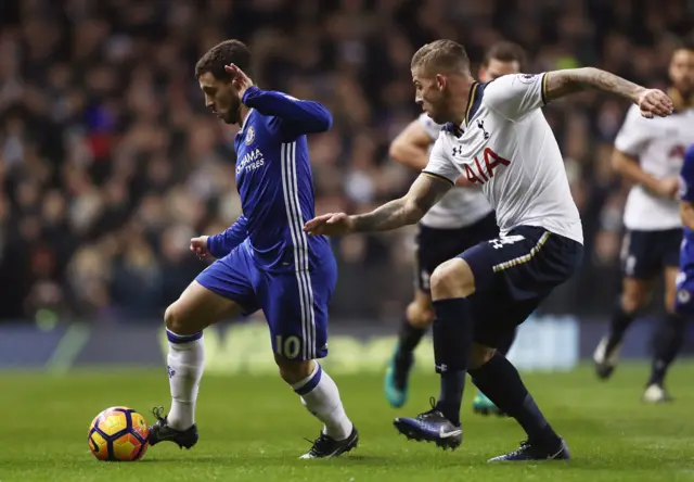 Eden Hazard in action for Chelsea