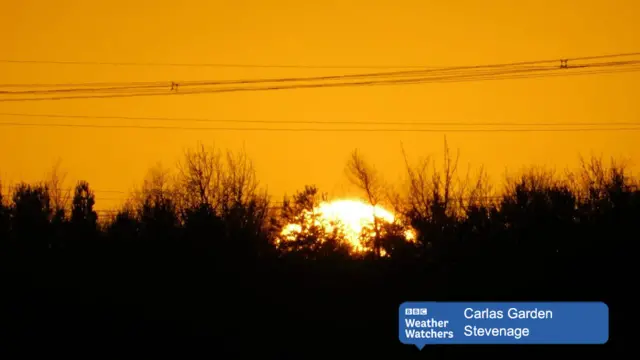 Sunrise in Stevenage