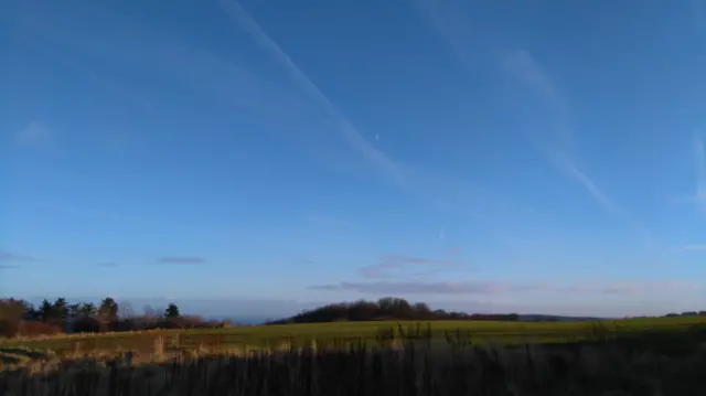 Beautiful sky over Scarborough