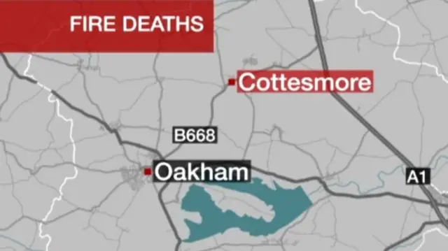 Map showing the location of Cottesmore