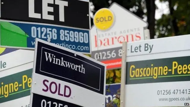 Estate agents' signs