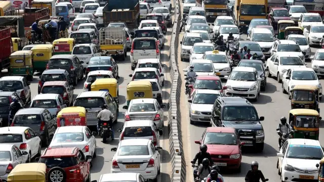 Traffic jam in Bangalore, India, 16 December 2016