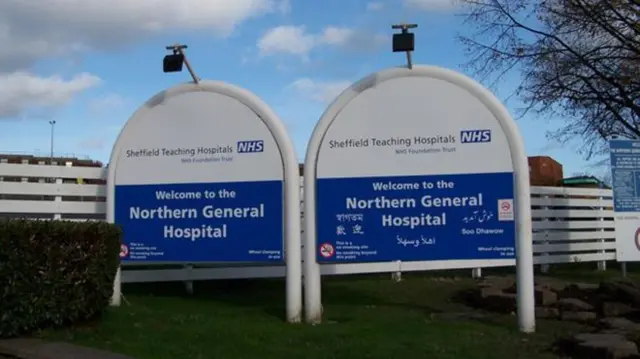 Signs at Sheffield Hospitals