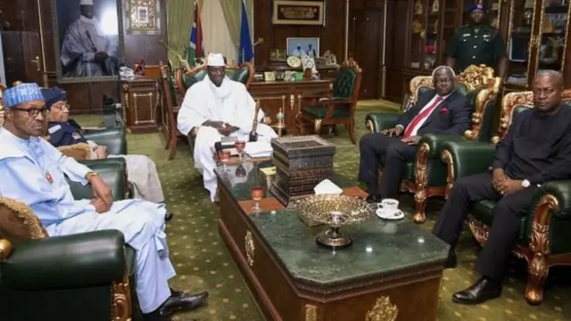 Jammeh with visiting heads