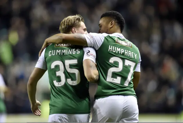 Hibernian duo Jason Cummings and Chris Humphrey