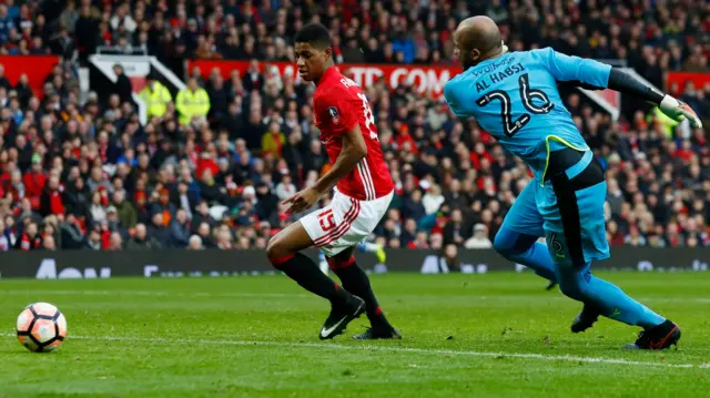 Marcus Rashford and Ali Al Habsi