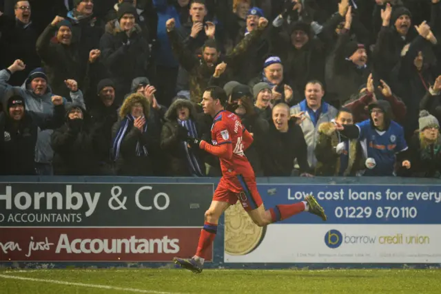 Ian Henderson celebrates