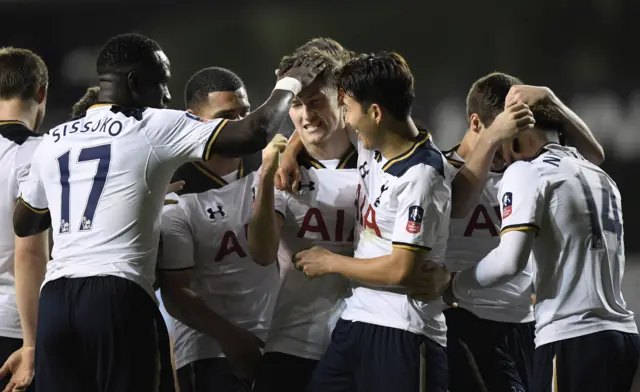 Tottenham celebrate