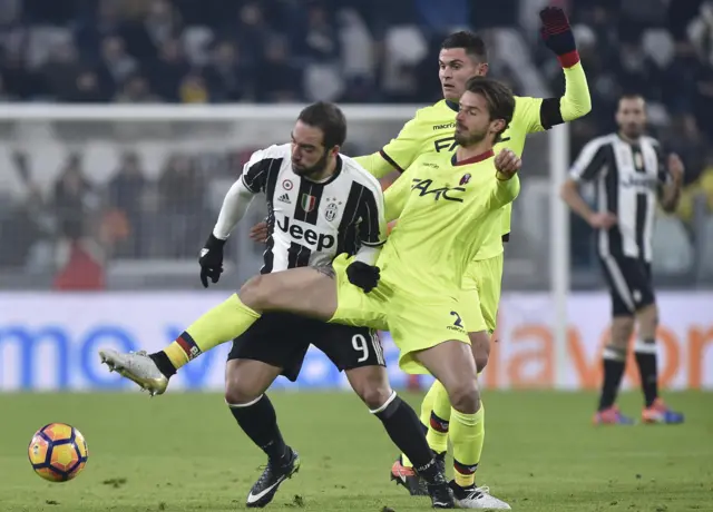 Gonzalo Higuain and Marios Oikonomou.