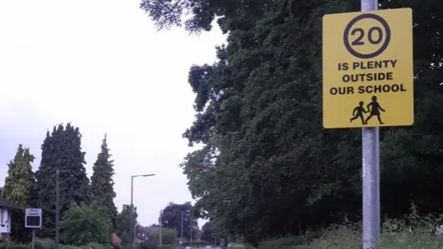 A 20 is plenty sign in Staffordshire