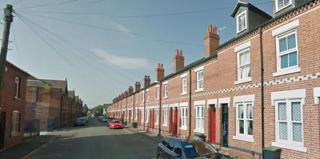 Terraced houses opposite Middleport pottery factory