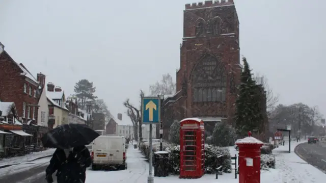 Snow in Shrewsbury