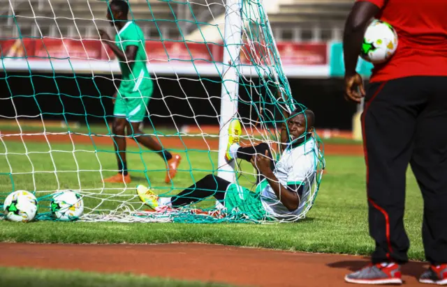 Zimbabwe's national football team training for Afcon in Gabon