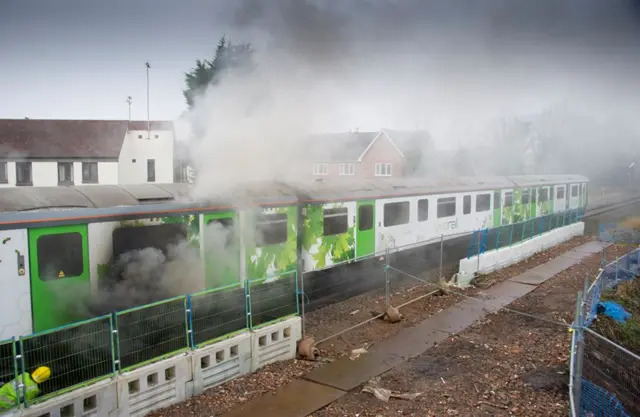 Fire on Vivarail engine