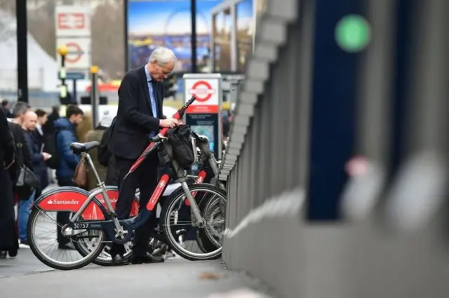 Man hiring bike