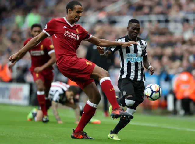 Matip in action with Atsu