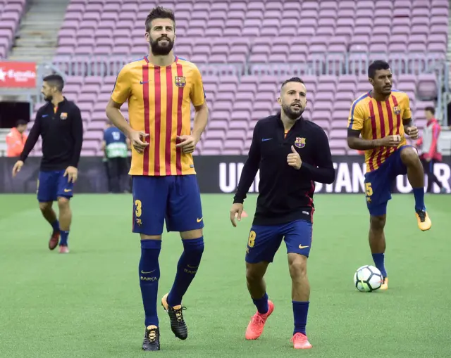 Barcelona warm-up