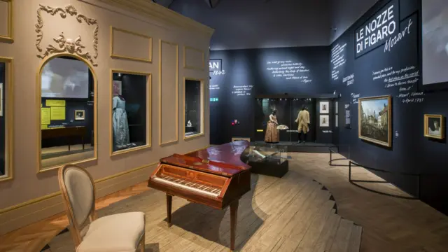 A piano played by Mozart in Prague in 1787. Victoria and Albert Museum, London