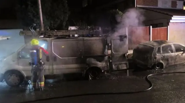 Van fire