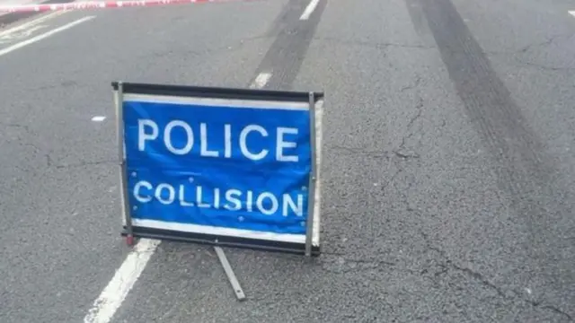 Police collision sign