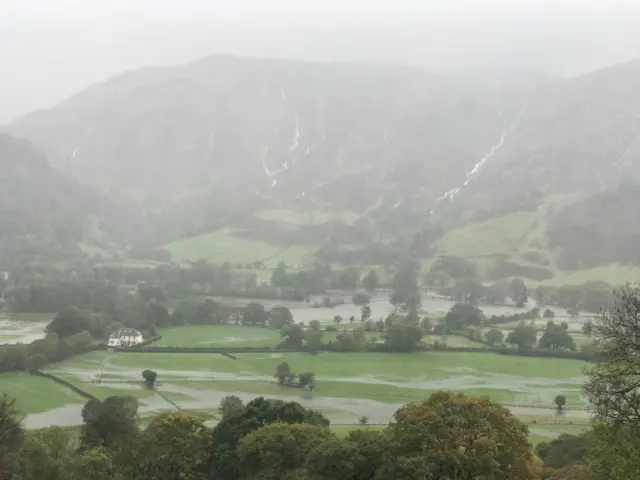 Flooding in Borrowdale Valley