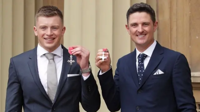 Adam Peaty and Justin Rose