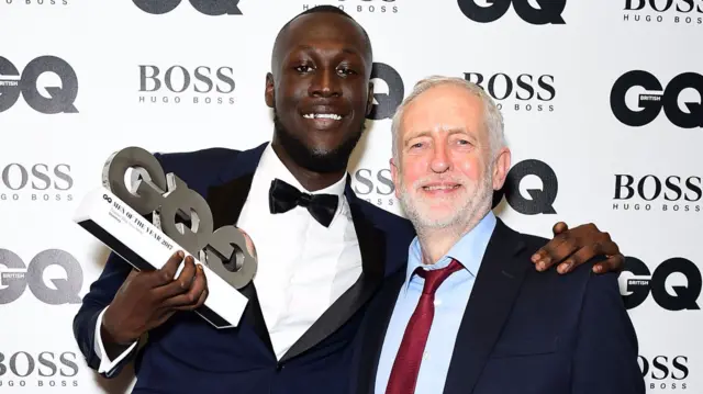 Stormzy and Jeremy Corbyn