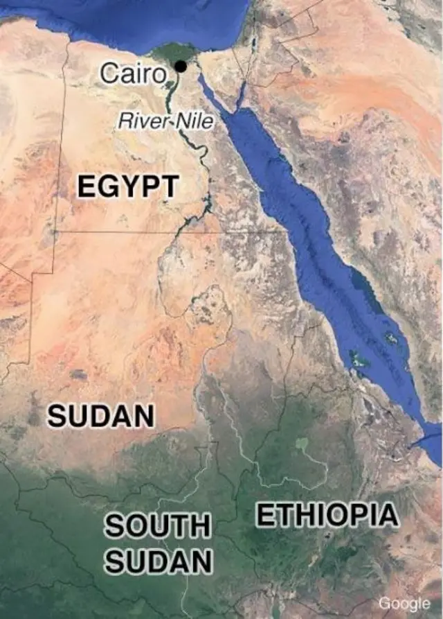 A map of the Nile