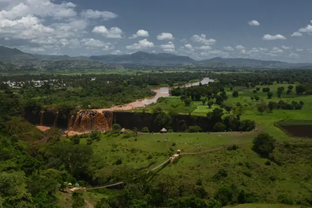 Waterfall in Ethiopian section of Nile