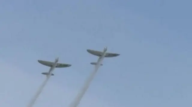 Aerial display at an air show