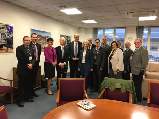 MPs and business organisations with the Transport Secretary