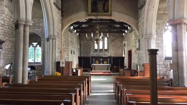 Inside St Mary's in Marston on Dove