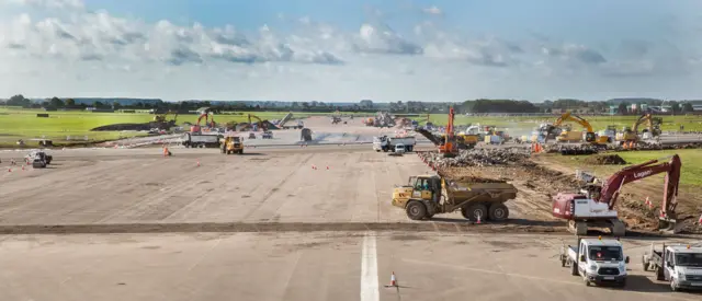 Resurfacing work at RAF Marham