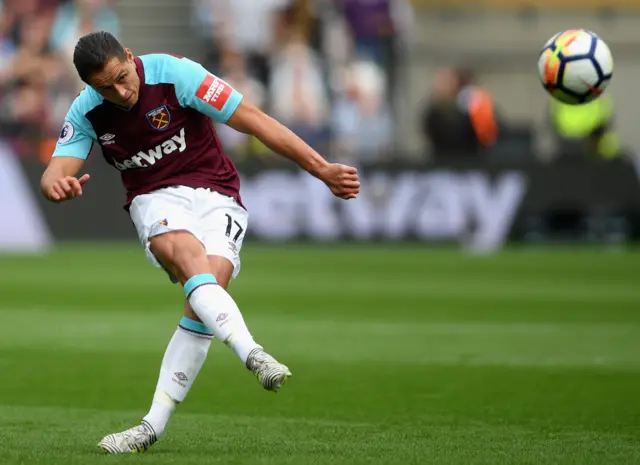 West Ham striker Javier Hernandez