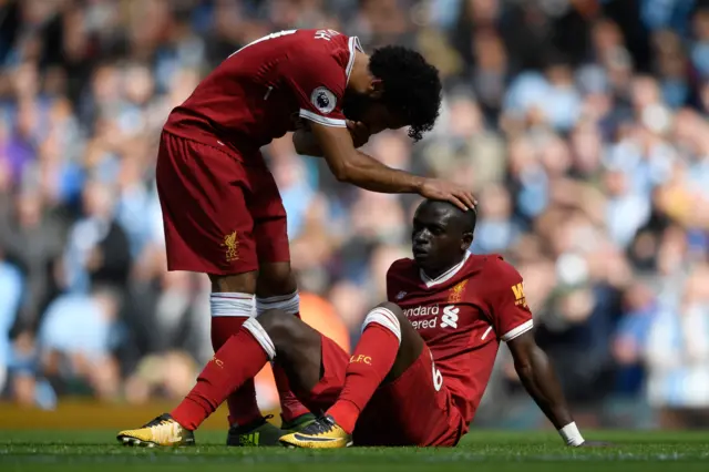 Mo Salah and Sadio Mane of Liverpool.