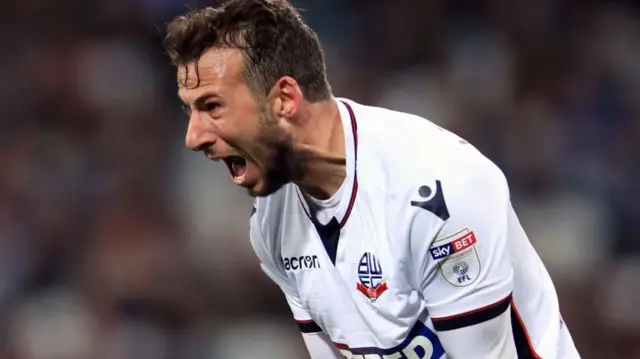 Bolton Wanderers' Adam le Fondre screams in frustration