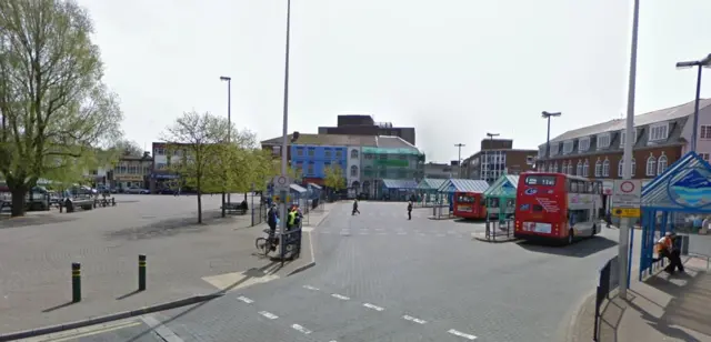 Grimsby bus station.