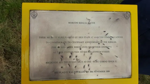 plaque commemorating Khalsa Woods